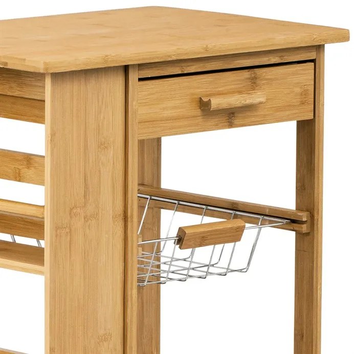 BONTEC Regál, bambus, prírodný, DR-046 Farba: Prírodné