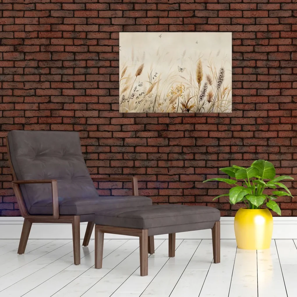 Sklenený obraz - Divoká lúka (70x50 cm)