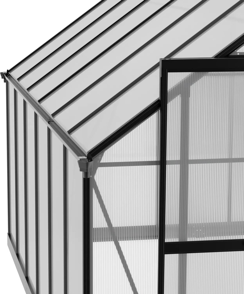 Skleník 210 x 183 x 360 cm, zosilnená konštrukcia, polykarbonát 6 mm
