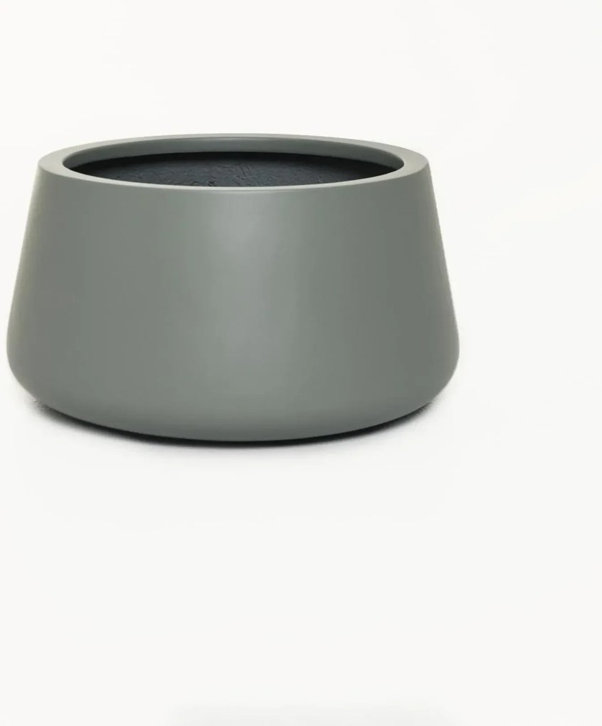 Kvetináč GORDO, sklolaminát, výška 21 cm, sivý