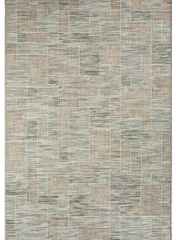 Kusový koberec Terazza 21107-740 Ivory Silver / Taupe – na von aj na doma, 120x170, hnedá, chodba / predsieň, Spoltex