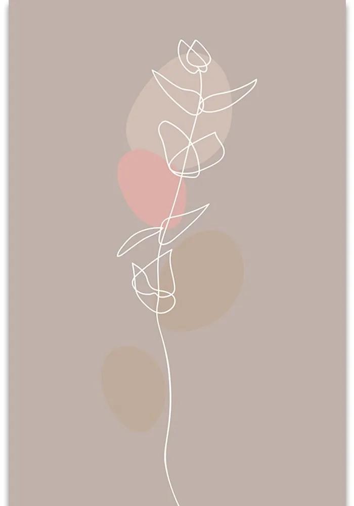 Obraz minimalistický list No4 - 40x60