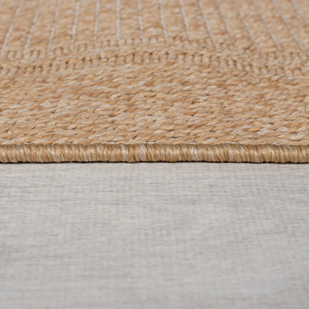 Flair Rugs, Kusový koberec Aruba Alfresco Weave Natural – na von aj na doma, 160x230, béžová, chodba / predsieň