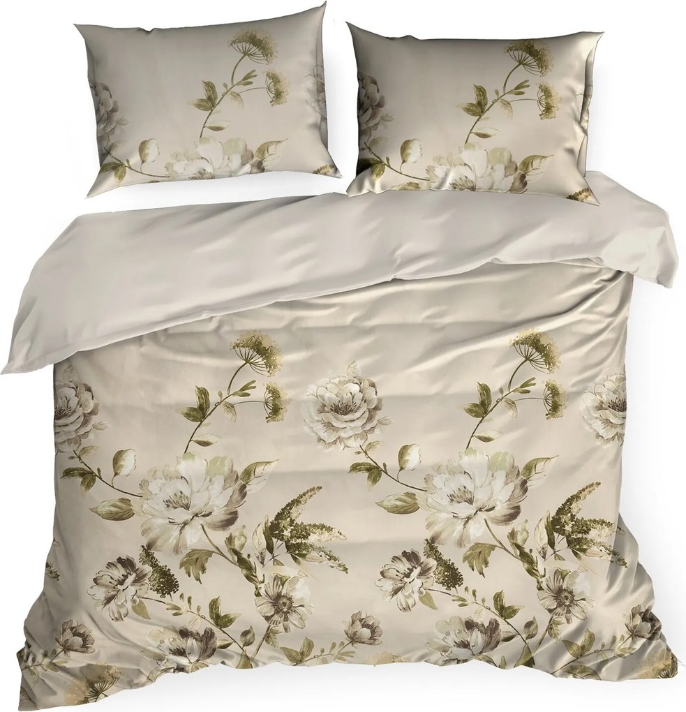 SATÉNOVÉ OBLIEČKY SPRING38 140X200 CM, 1 KS 70X80 CM KVETY