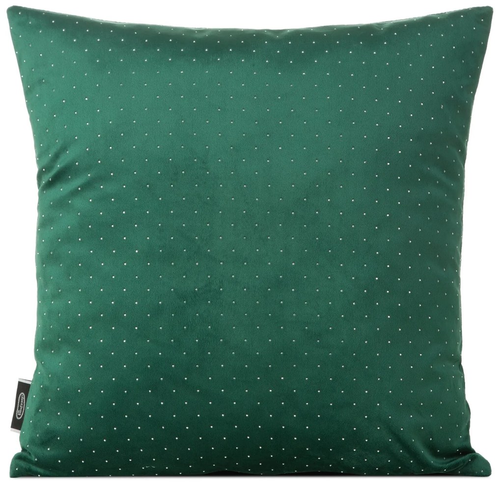 DEKORAČNÁ OBLIEČKA NA VANKÚŠ ARIADNA 45X45 CM TMAVOZELENÁ