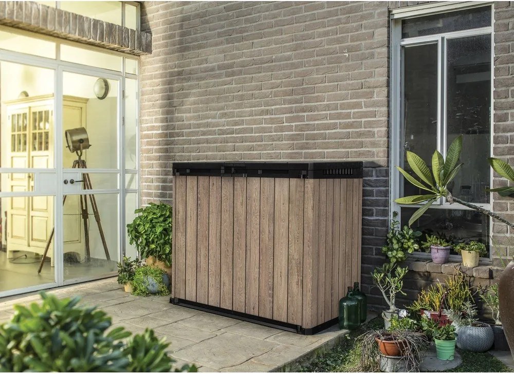 Hnedý plastový záhradný úložný box Deco – Keter