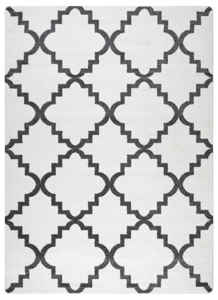 Koberec SKETCH - F343 Marocká mreža, krémovo - sivý