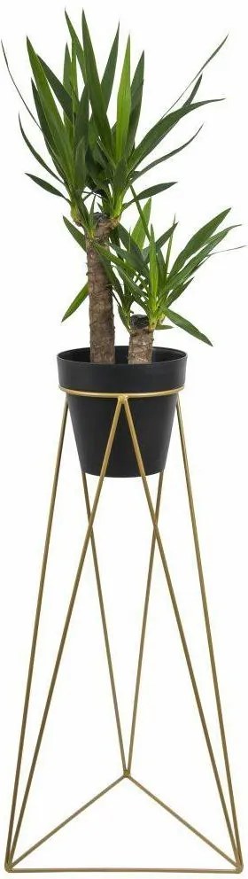 STOJAN NA KVETINÁČ TRIANGLE 90X50X24 CM ZLATÁ