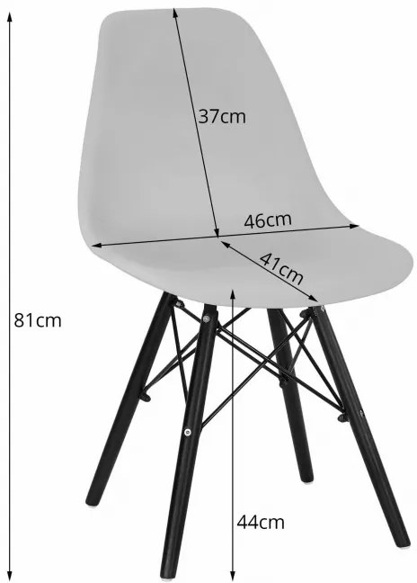 Set troch jedálenských stoličiek OSAKA horčicové (hnedé nohy) (3ks)
