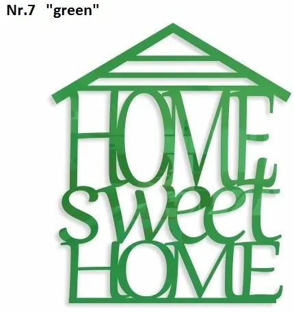 Home sweet home dekoračný nápis na stenu modrá