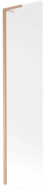 Mexen Next L, 1-krídlová vaňová zástena 50 x 150 cm, 6mm sklo námraza, medený profil, 895-050-000-03-30-65