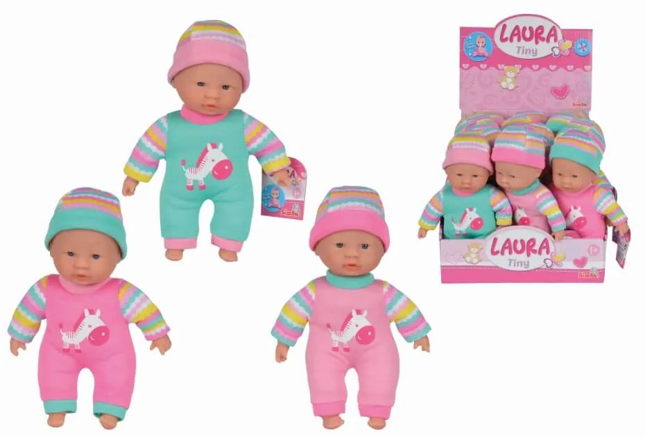 Bábika Tiny Laura 20 cm, 3 druhy, 12DP