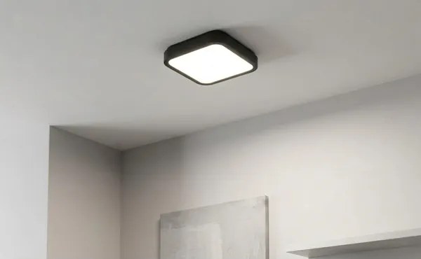 Brilagi - LED kúpeľňové stropné svietidlo so senzorom ZENNA LED/12W/230V 24x24 cm IP44 čierna