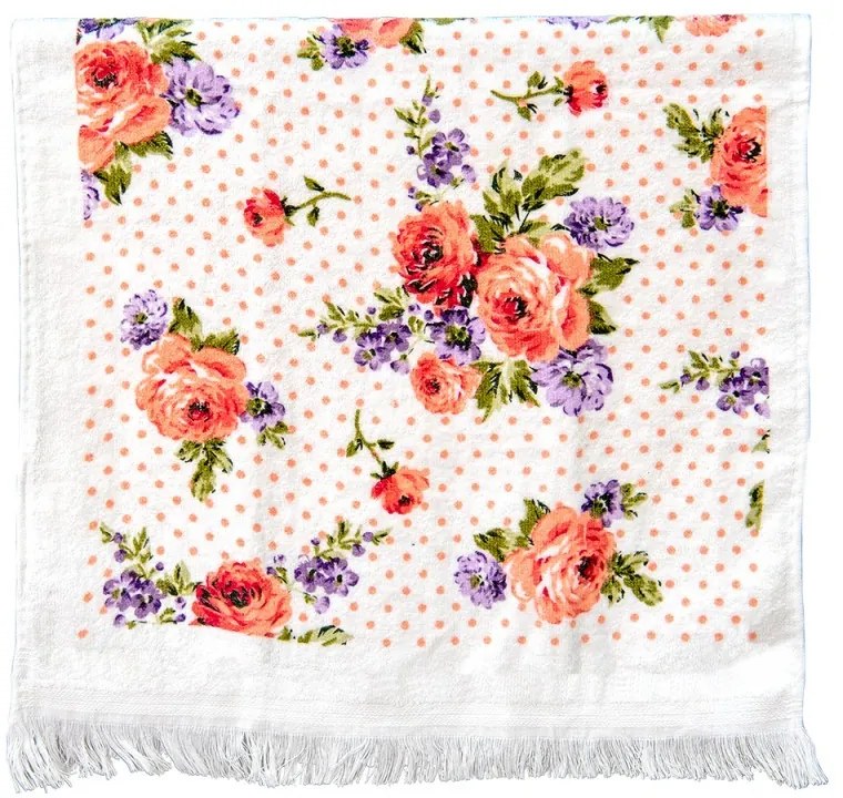 Kuchynský froté uterák s ružami Dotty Rose - 40*66 cm