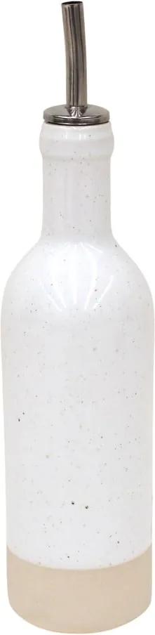 Biela fľaša na olej/ocot z kameniny Casafina Fattoria, 350 ml
