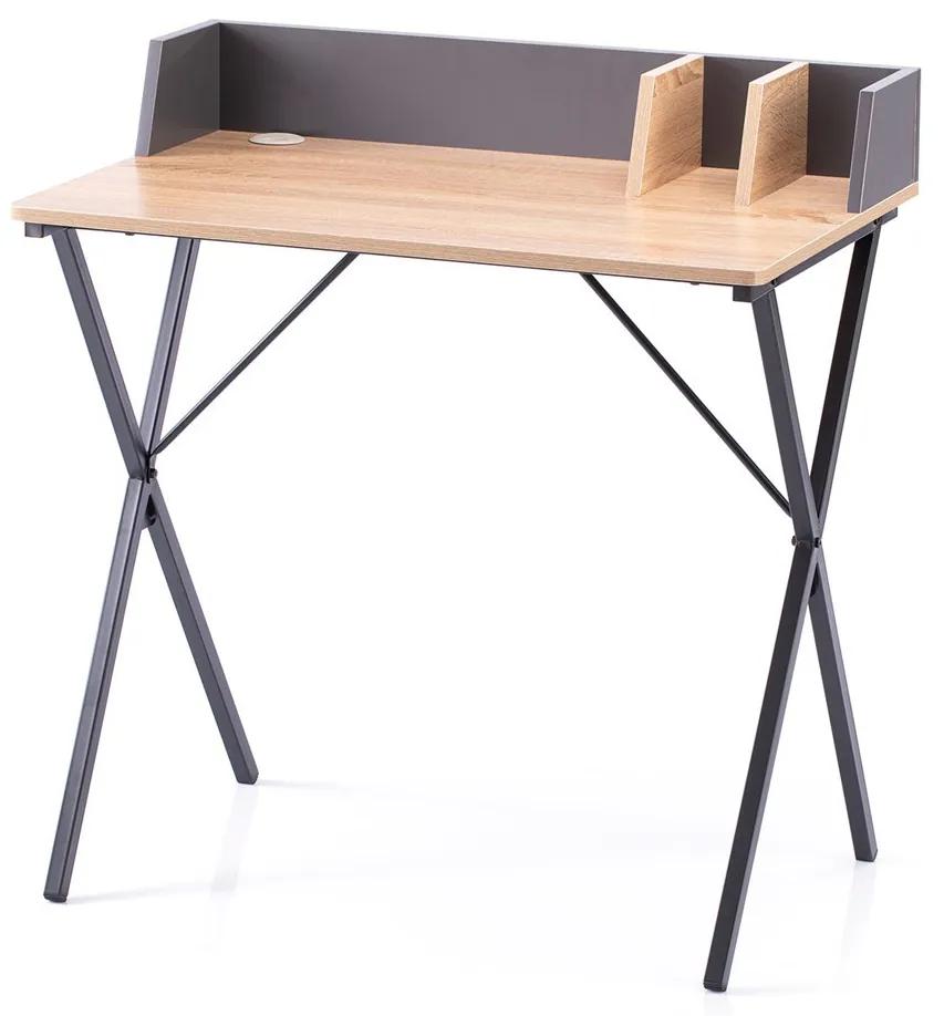 HOMEDE Písací stôl Glarm dub, velikost 80x50x84
