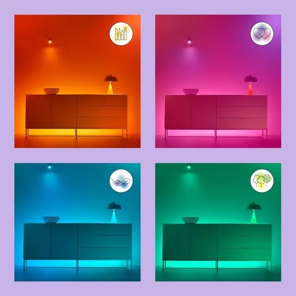 LED RGBW Stmievateľná žiarovka A80 E27/18,5W/230V 2200-6500K CRI 90 Wi-Fi - WiZ