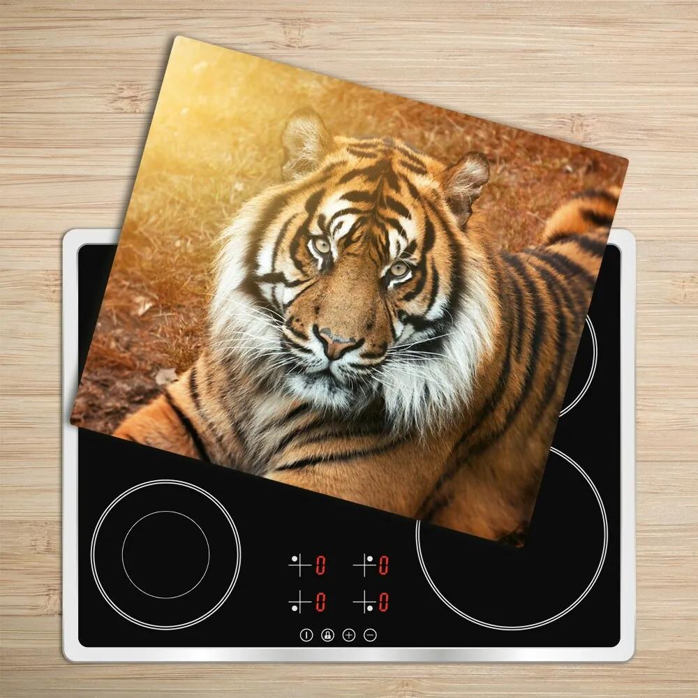 Sklenená doska na krájanie Bengálsky tiger 60x52 cm