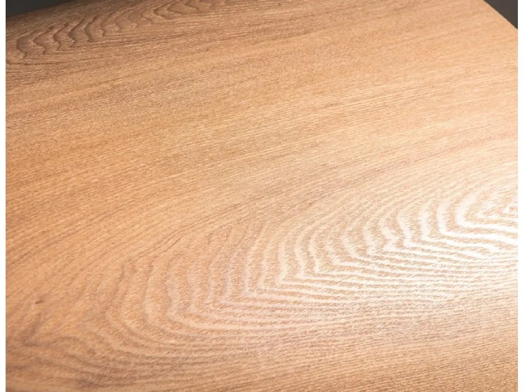 Okrúhly jedálenský stôl ANGEL 120x120 cm, dekor dub