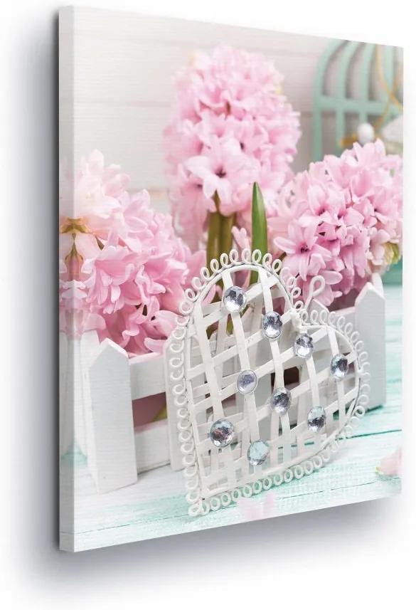 GLIX Obraz na plátne - Light Pink Flowers 100x75 cm