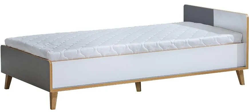 Posteľ s úložným priestorom W10 Werso Riviera/Biely/Antracyt
