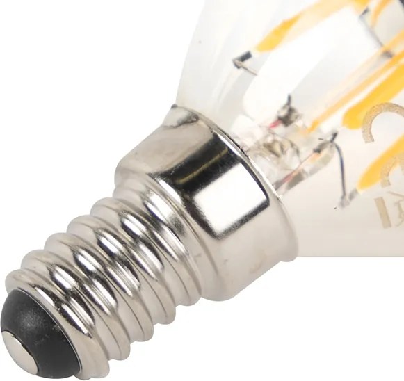 Sada 5 stmievateľných LED vláknových žiaroviek E14 P45 čierne 300lm 2700K