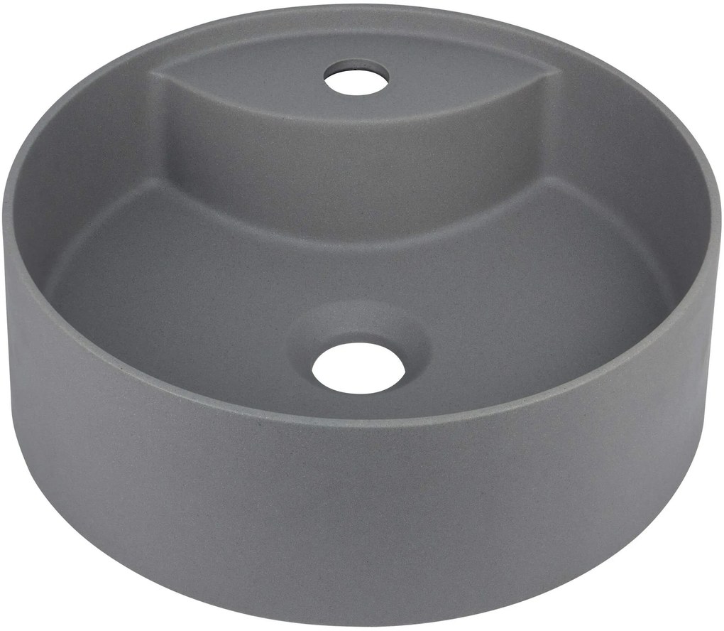 Deante Silia, umývadlo na dosku s otvorom na batériu 360x360x125mm, antracitová metalíza, DEA-CQS_TU4B