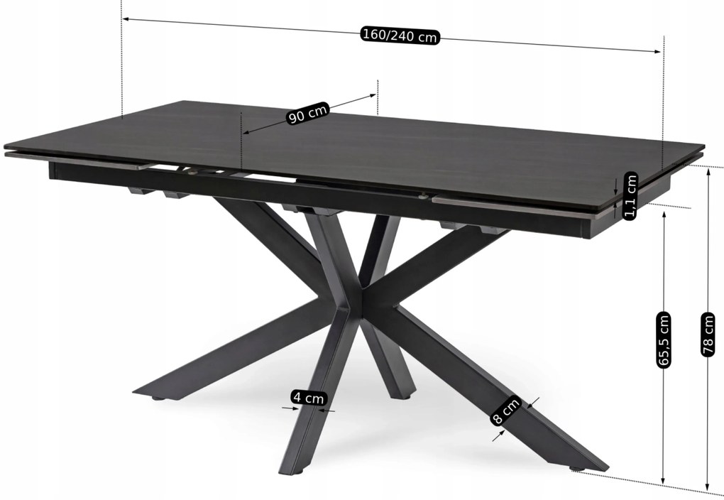 PROXIMA.store - Rozkladací stôl BRUNO