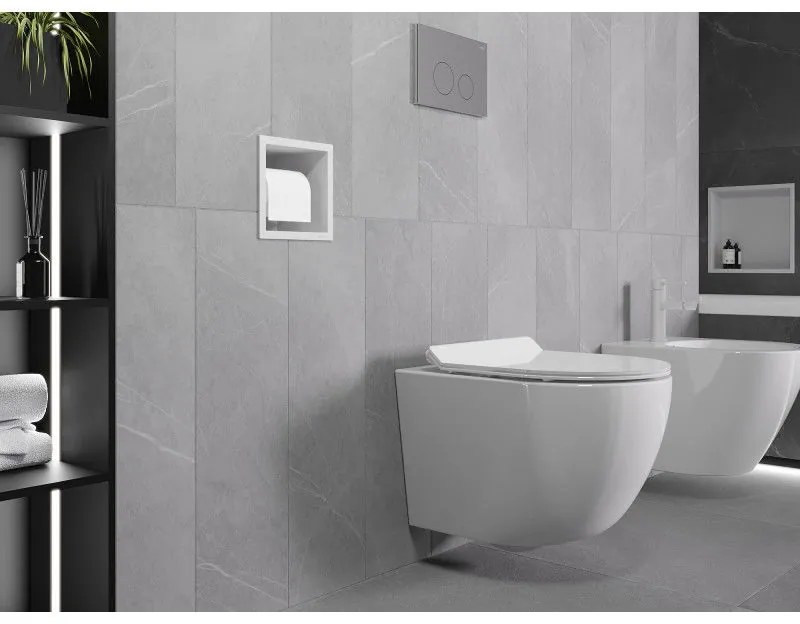 Mexen X-Wall-P zapustený držiak na toaletný papier, biela, 1923