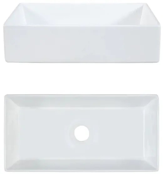 Závěsná skříňka Nova White Gaja I s deskou a umyvadlem 50 cm bílá/dub evoke