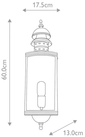 Elstead DOWNING-STREET-V - Vonkajšie svietidlo DOWNING STREET 1xE27/60W/230V IP44