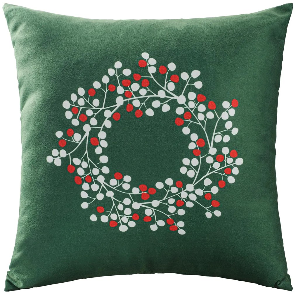 VIANOČNÁ DEKORAČNÁ OBLIEČKA NA VANKÚŠ MERRY 43X43 CM VZOROVANÁ