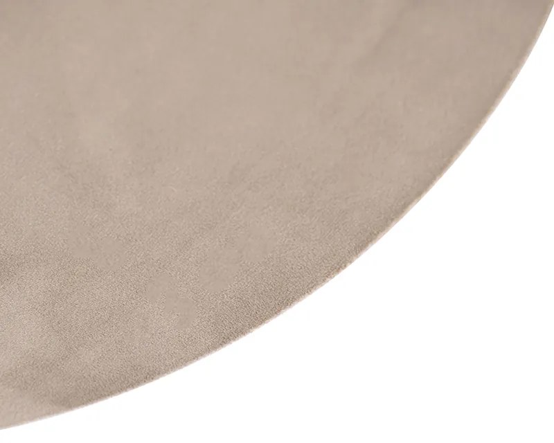 Zamatový plochý tienidlo taupe so zlatom 45 cm