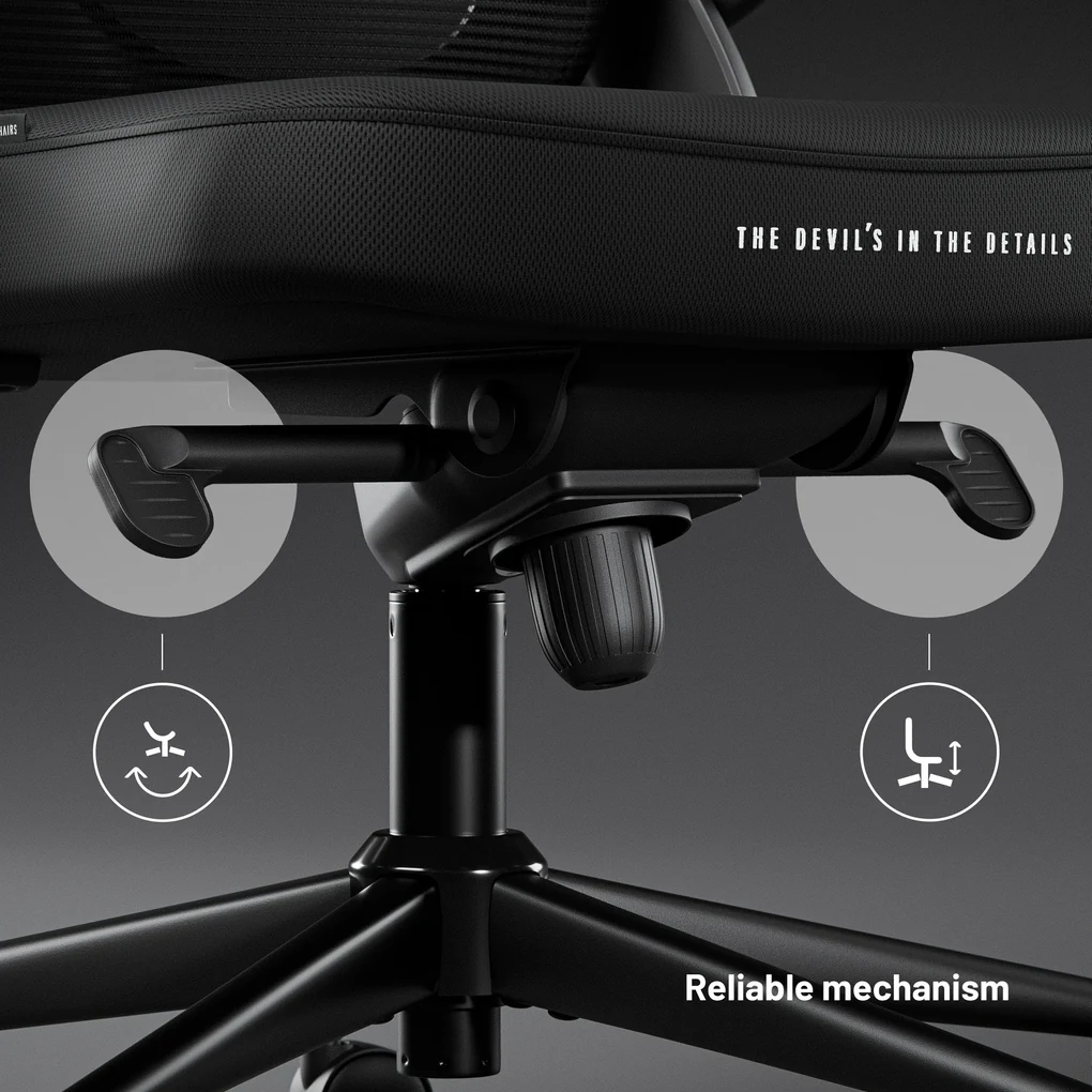 Ergonomická kancelárska stolička Diablo V-Light, čierna