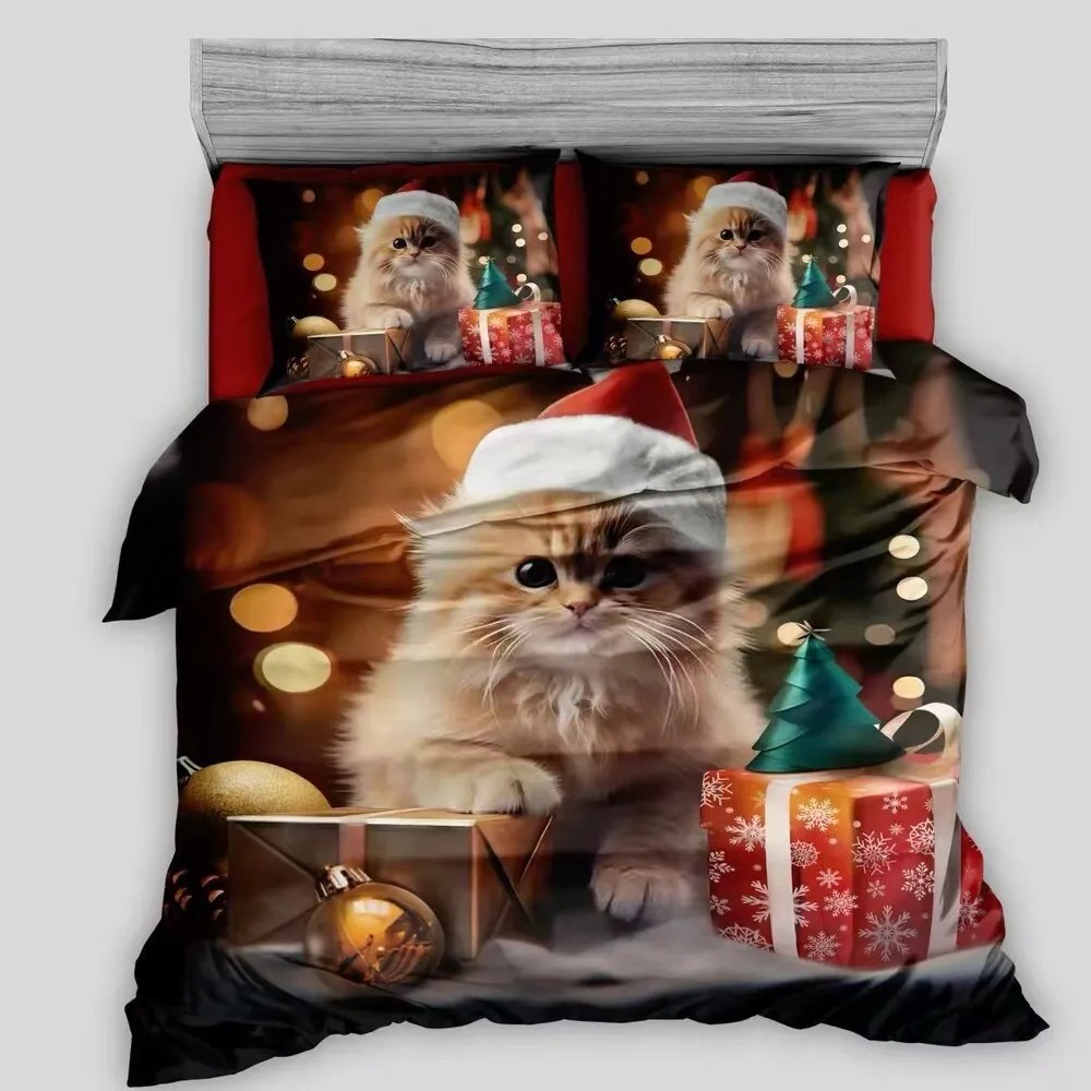 Obliečky SAVENA CAT 3-dielna sada 140x200 cm