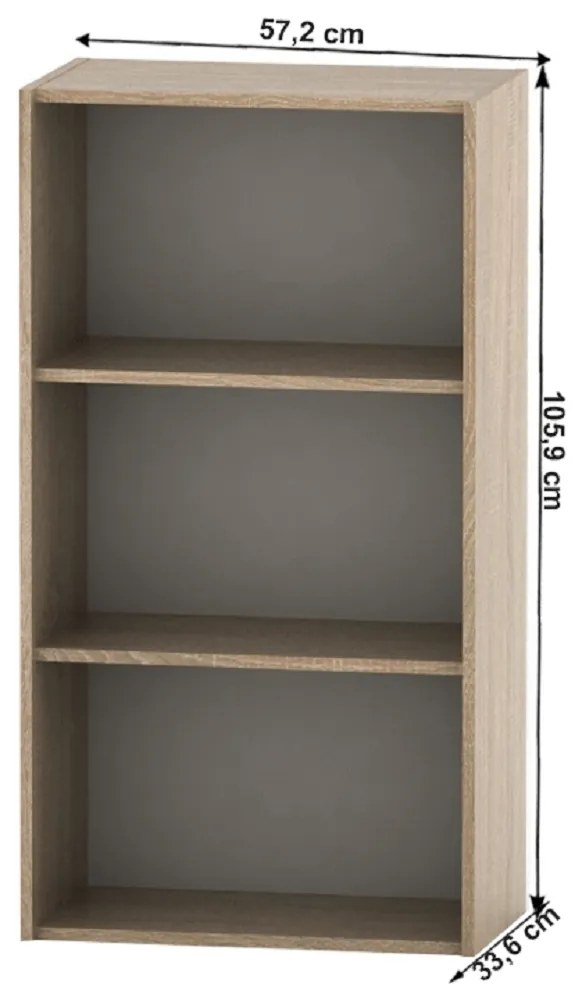 Knižnica TEMPO ASISTENT 035, dub Sonoma