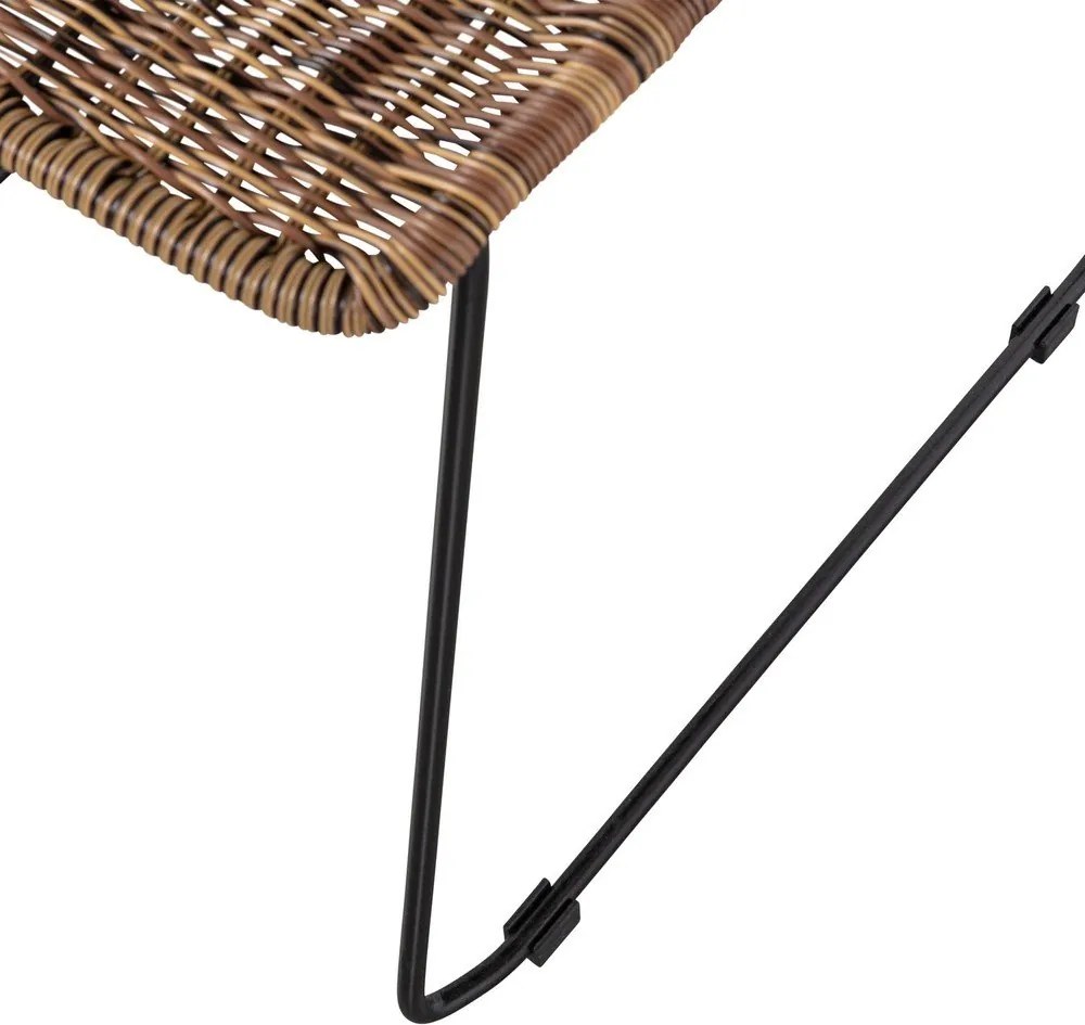 Z umelého ratanu záhradné stoličky v súprave 2 ks v prírodnej farbe Wings – WOOOD