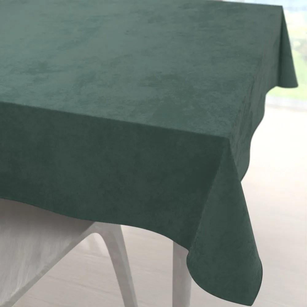 Biante Veľký zamatový štvorcový obrus Velvet Prémium SVP-040 Lesná zelená 230x230 cm