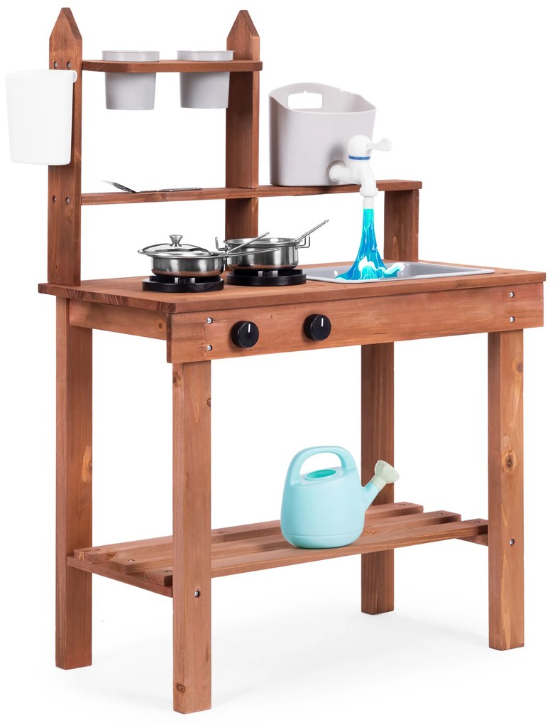 Vonkajšia kuchynka pre deti vyrobená z jedľového dreva, ECOTOYS