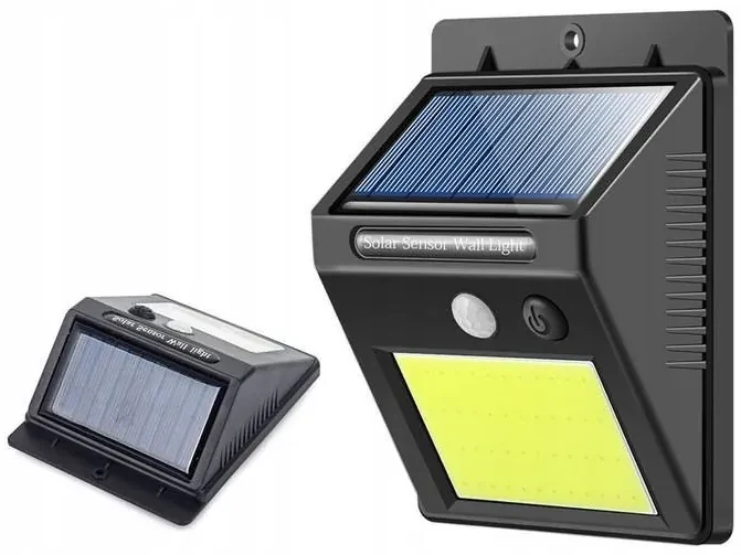 Verk 01391 Solárne vonkajšie 48 LED COB osvetlenie s pohybovým senzorom