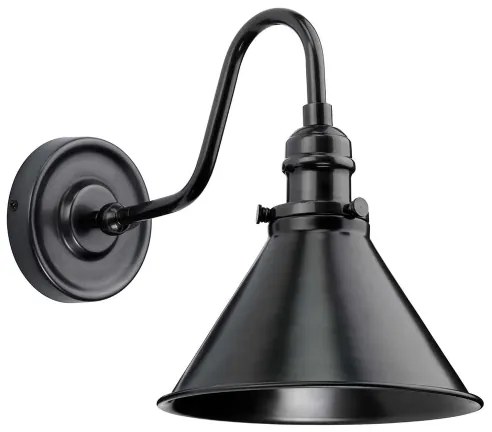 Elstead PV1-OB - Nástenné svietidlo PROVENCE 1xE27/60W/230V čierna