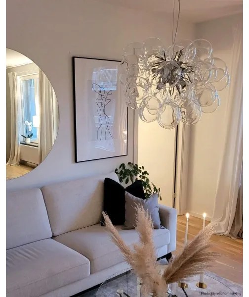 ByRydens 4200440-7002 - Luster na lanku GROSS 8xG9/4W/230V číra