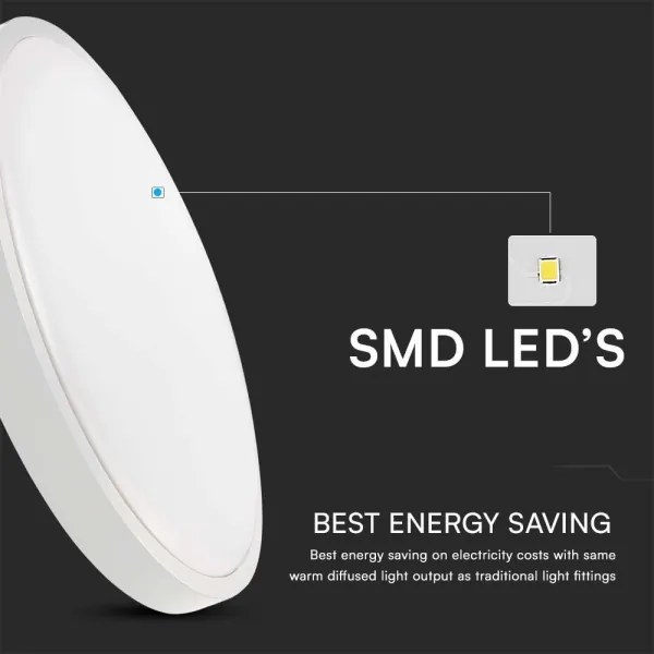 LED kúpeľňové stropné svietidlo LED/18W/230V 3000K IP44 pr. 25 cm biela