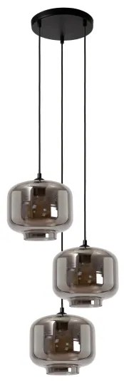 Lucide 46413/13/65 - Luster na lanku MEDINE 3xE27/40W/230V dymová