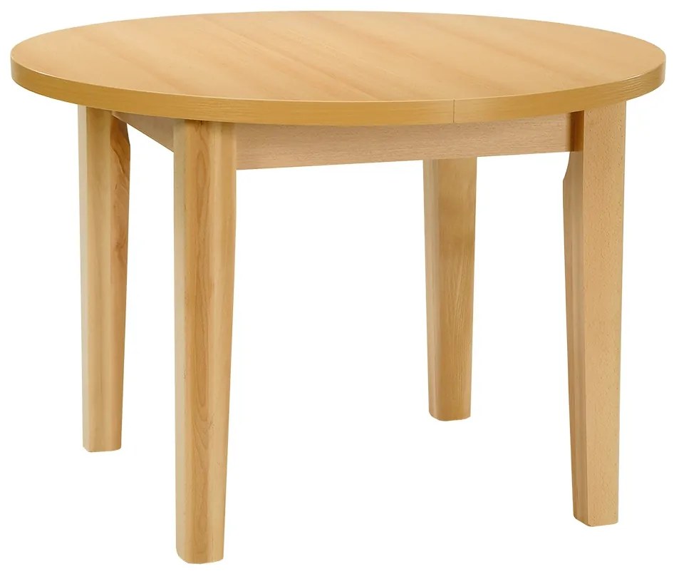 Stima drevený Stôl FIT 110 Rozklad: + 35 cm rozklad, Odtieň: Buk, Rozmer: Ø 110 cm