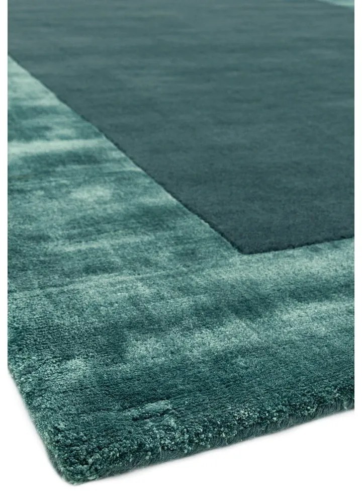 Ručne tkaný koberec s prímesou vlny v petrolejovej farbe 80x150 cm Ascot – Asiatic Carpets