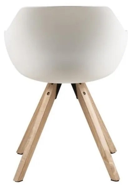 Biele/sivé čalúnené jedálenské stoličky v súprave s podrúčkami 2 ks Tina – Actona