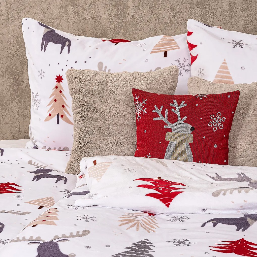 4Home Obliečky Cute reindeer mikroflanel, 140 x 200 cm, 70 x 90 cm