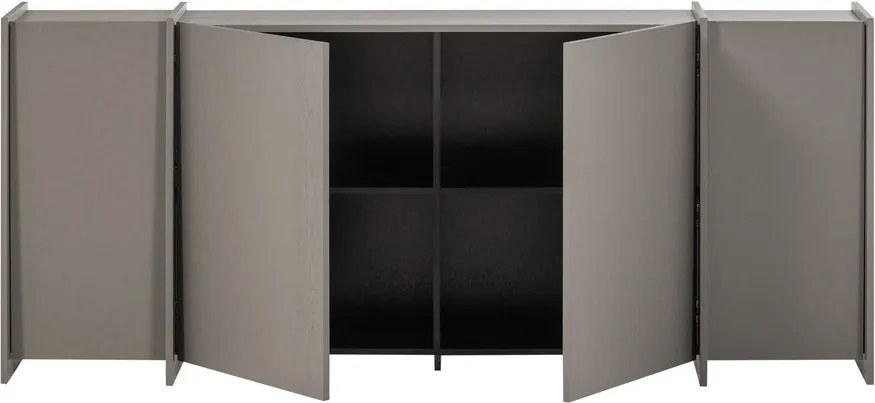 Sivá komoda v dekore jaseňa 200x85x44 cm Brock – WOOOD