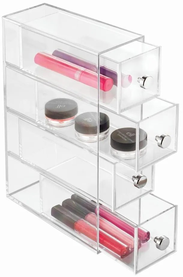 Transparentný úložný box so 4 zásuvkami iDesign Werso